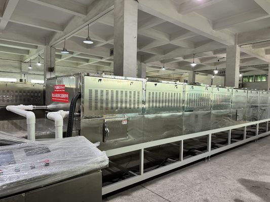 خط خشک کردن مایکروویو مستمر برای سفت شدن سریع پنل های ساختمان (گیپسوم، تخته های فیبر سیمان)