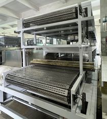 دو لایه گاز طبیعی ماشین خشک کردن صنعتی فولاد ضد زنگ زنجیر پرش پلاک کمربند برای پالپ قالب بطری ظروف میز بالا بسته بندی صنعتی