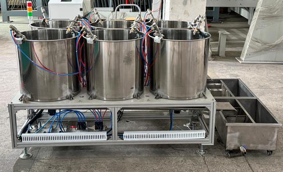 دستگاه پوششدهی چرخشی جمعوجور و چند منظوره برای پوششدهی محصولات قالبگیری شده از خمیر کاغذ بستهبندی مواد غذایی