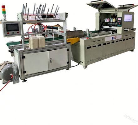 High-speed single-pass digital printer with 150 m/min printing speed customizable up to 2,500 mm width and CMYK + white + varnish configurations