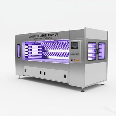 دستگاه استریلیزاسیون UV برای مواد غذایی و بسته بندی – عرض نوار نقاله و پیکربندی لامپ قابل تنظیم
