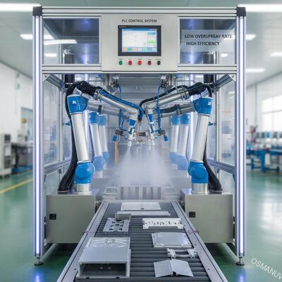خط پوشش اسپری رفت و برگشتی تمام اتوماتیک با PLC قابل تنظیم و میزان پاشش بیش از حد پایین برای راندمان بالا