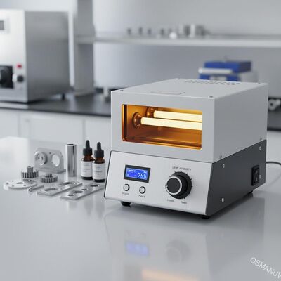 Benchtop 102 UV Curing Machine برای پوششهای مبتنی بر روغن - عرض فشرده 350 میلیمتر با شدت لامپ قابل تنظیم برای تولید آزمایشگاهی و دستهای کوچک