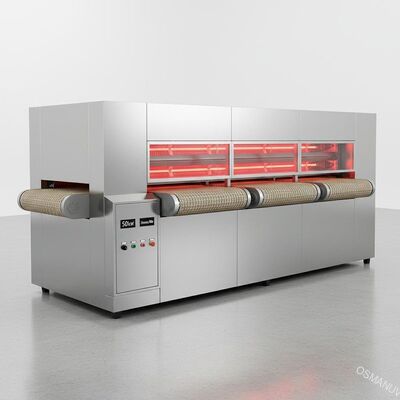 50kw فولاد ضد زنگ مادون قرمز ماشین خشک کن 3 صفحه / دقیقه