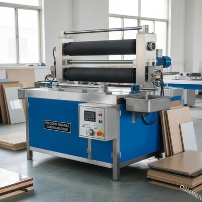 دستگاه پوشش‌دهی دقیق دو غلطکی برای PVC، مبلمان و پانل‌های فلزی با ضخامت پوشش قابل تنظیم
