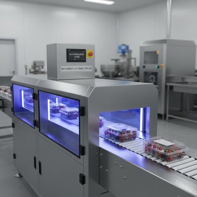 تونل استریل کننده UV-C با شدت بالا برای بستهبندی مواد غذایی شفاف