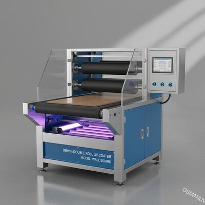 دستگاه پوشش UV دو رول با عرض 920 میلی متر برای دیوار / تخته