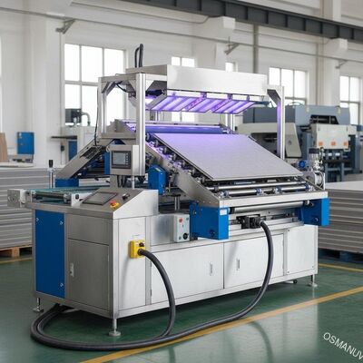 دستگاه پوشش UV 90 درجه دوار الکتریکی برای تخته فیبر سیمانی