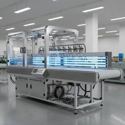 دستگاه رنگ آمیزی Uv پوشش وارنیش نوار نقاله پی وی سی 2.5 متری