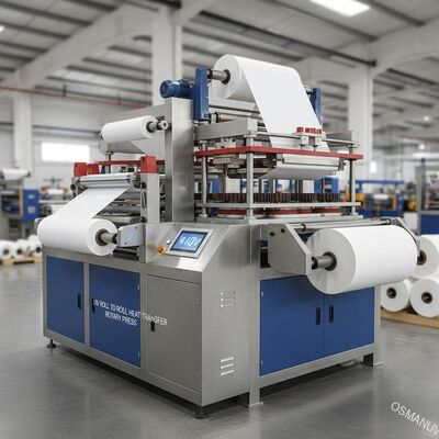 دستگاه انتقال حرارت رول به رول UV، دستگاه پرس حرارتی چرخشی 410 ولت