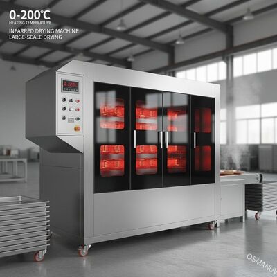 دستگاه خشک کن مادون قرمز با دمای گرمایش 0-200C برای خشک کردن در مقیاس بزرگ