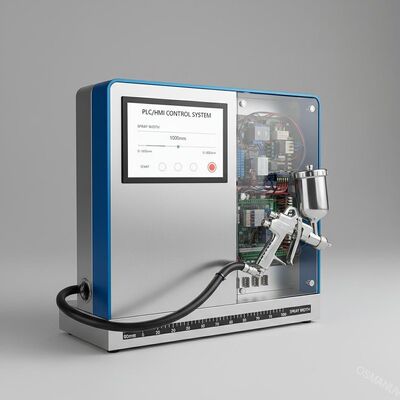 PLC/HMI سیستم کنترل ماشین پوشش اسپری برای دستی اسپری اسلحه 0-1000mm پهنای اسپری