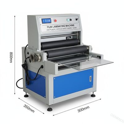 1.5KW ماشین لامینینگ فیلم 850mm ارتفاع 300mm حداقل طول برای پلاستیک,اکریلیک, ورق,بورد, شیشه