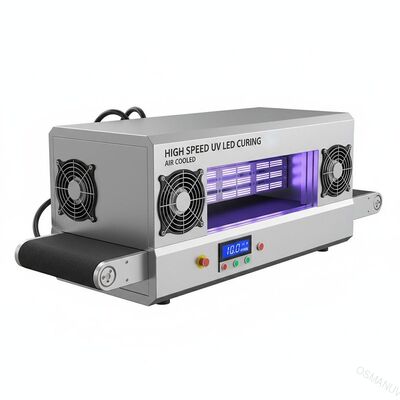 ماشین خشک کن UV LED با سرعت بالا 1-10m / min با خنک کننده هوا