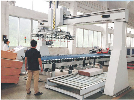 تخته ام دی اف 388 کیلووات Uv Light Curing Spray Coating Machine PLC کنترل تخته سیلیکات کلسیم