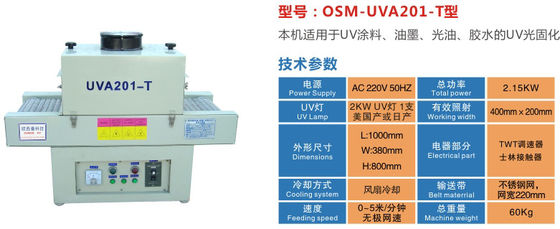 5m / Min 2.15KW Uv Led Spot Cure System با 1.5 صفحه نورد سرد