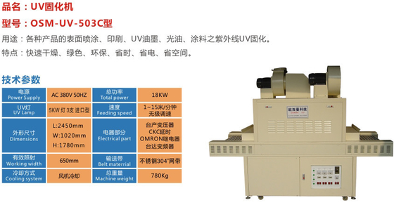 صفحه لامپ UV 365nm با مصرف برق 1000W برای کاربردهای صنعتی