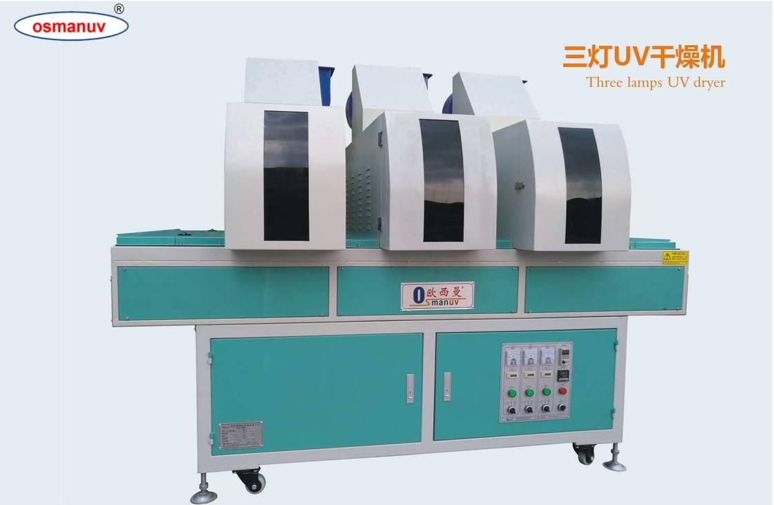 سه لامپ 1387mm لامپ درمان UV 9.7KW با ولتاژ برق 380V 50HZ برای تخته، چوب، آلومینیوم، آهن