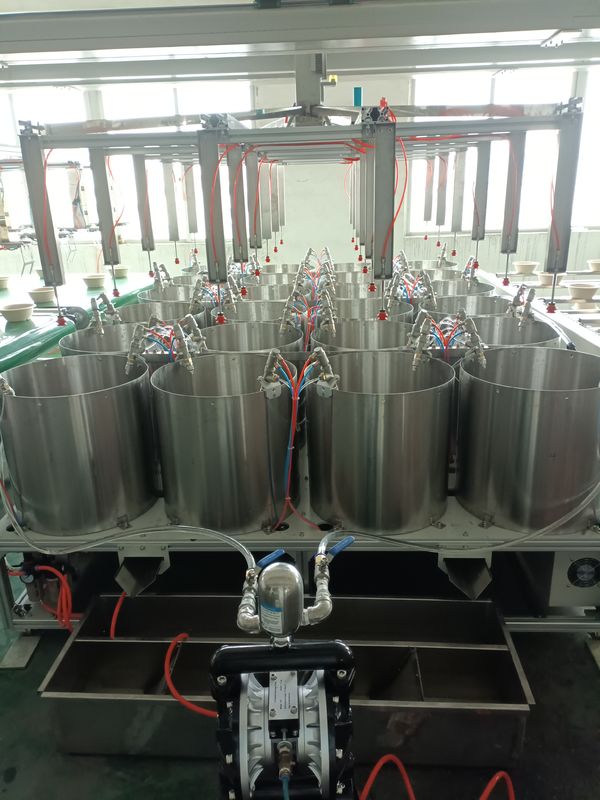 خط پوشش اسپین داخلی برای محصولات قالب بندی پالپ - ماشین پوشش دقیق کاملا خودکار