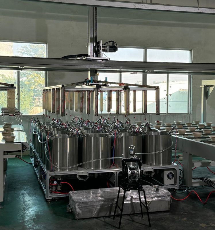 High-Speed Automatic Rotary Coating Line for Pulp Molded Food Packaging and Industrial Packaging Interior Coatings