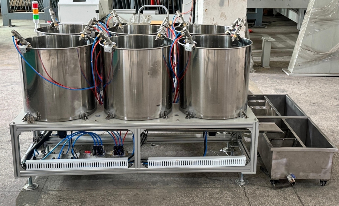 Standard Six‑Station Rotary Spin Coating Line for Molded Pulp Internal Barrier Coating