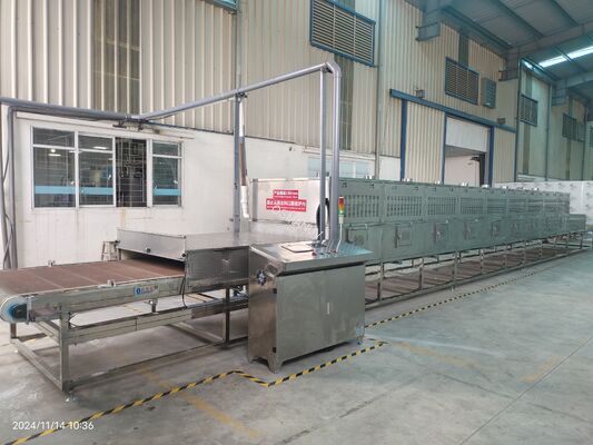 Industrial Microwave Drying Tunnel for Pulp Molding & Bulk Foods - Continuous Conveyor System