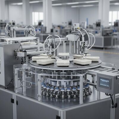 Rotating Base Vacuum Adsorption Pulp Molded Spin Coating Production Line