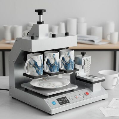 Porcelain Cups Rotary Heat Press Sublimation For Plates Clothes Metal