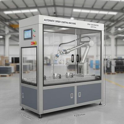 1100mm *410mm *1100mm Automatic Spray Coating Machine with 1.0-1.5mm Spray Gun Diameter