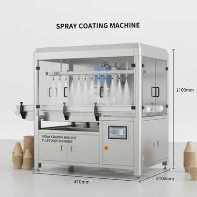 1100mm *410mm *1100mm Spray Coating Machine For Pulp Food Container