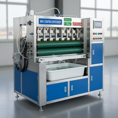90% Coating Efficiency Roller Coating Equipment 20m/min 0.6Mpa Air Pressure