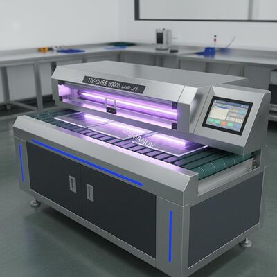 0.2-50mm Thickness UV Curing Machine With 8000h Lamp Life PLC Control System