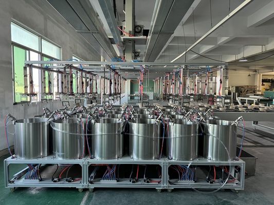 خط پوشش 24 ایستگاهی برای پوشش داخلی قالب بندی پالپ.